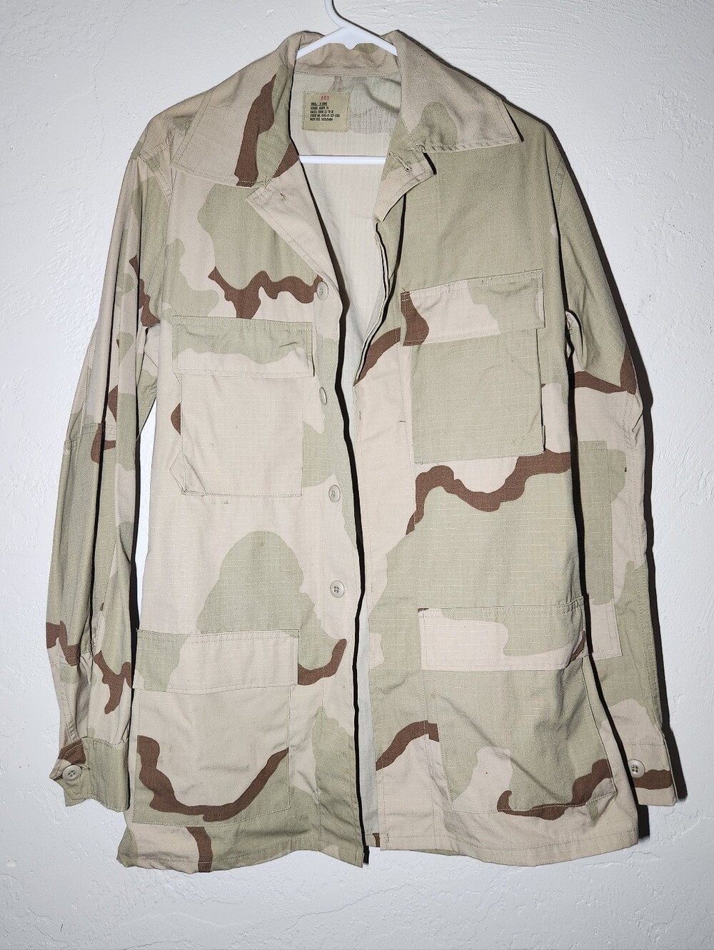 Vintage Army Shirt Mens S X- Long Regular Coat Desert Camo Pattern Combat